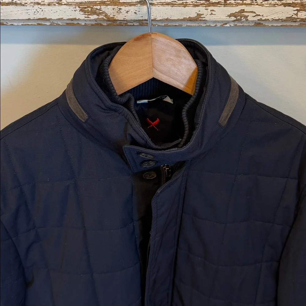 CARDINAL OF CANADA Quilted Wool Car Coat Navy‎ Size Large - Picture 5 of 15